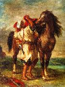 Eugene Delacroix Arab Saddling his Horse oil painting picture wholesale